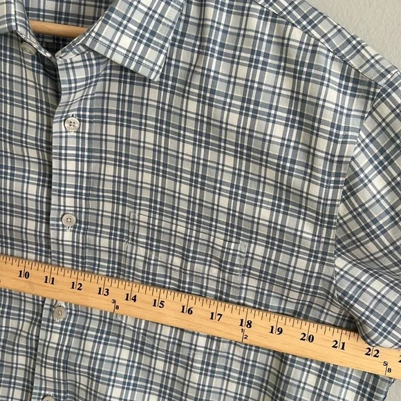 UNUTCKIT Men’s Cotton Flannel Long Sleeve Shirt Size Large In Blue - Picture 9 of 9